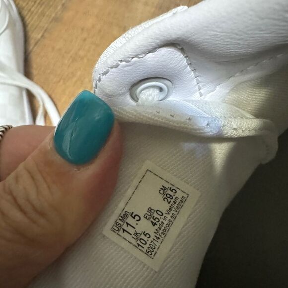 Vans Checkered Checkerboard Lace Up Sneakers White on White Mens 11.5 - Picture 10 of 11